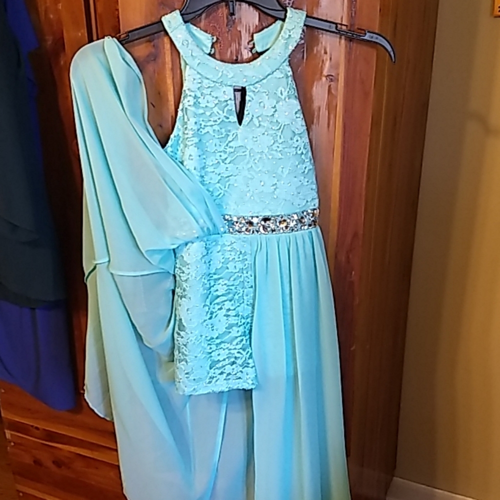 Size 7 teal Easter skort dress